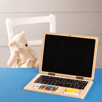 Personalised Wooden Laptop Toy, 3 of 4
