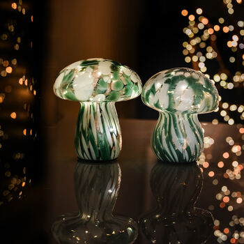 Green And White Mushroom Lamps, 4 of 8