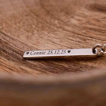 Personalised Recycled Silver Message Tag Necklace, 4 of 12