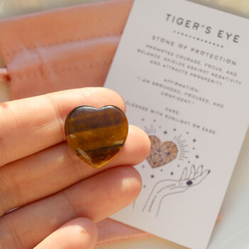 Tigers Eye Polished Heart For Confidence And Courage, 2 of 5