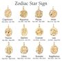 Gold Plated Zodiac Star Sign Charm, thumbnail 2 of 7