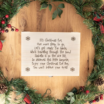 Personalised Christmas Eve Box With Poem, 2 of 5