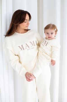 Mama Est Personalised Embroidered Ladies Hoodie Jumper, 8 of 10