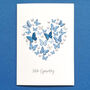 Sympathy Card With Paper Butterfly Heart Card, thumbnail 4 of 8