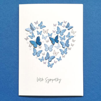 Sympathy Card With Paper Butterfly Heart Card, 4 of 8