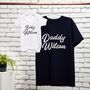 Personalised Father And Child T Shirt And Baby Grow Set, thumbnail 1 of 9