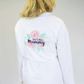 Personalised Our Mummy Rose Dressing Gown, 4 of 7