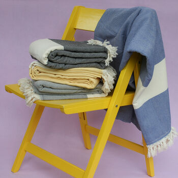Herringbone Soft Cotton Blanket, Personalised Gift, 10 of 12