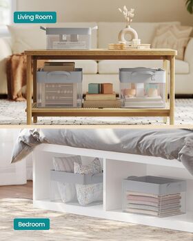 Three Piece Storage Bins Fabric Basket Set, 6 of 7