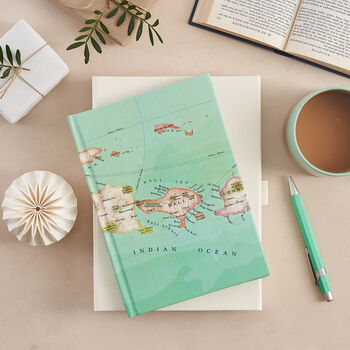 Personalised Map Location Notebook Gift For Teachers, 9 of 9