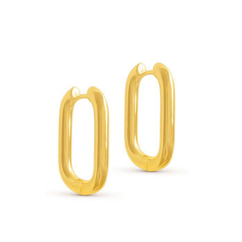 Darcy Chunky Oval Statement Hoops, 5 of 5