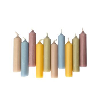 10 Short Dinner Candles | Vintage Pastels, 4 of 7