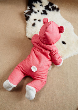Berry Red Little Grow Bearsuit, 2 of 8