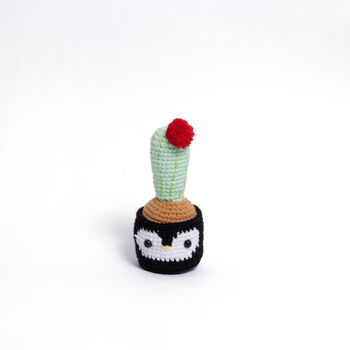 Medium Interactive Crochet Cactus And Pot, 4 of 7