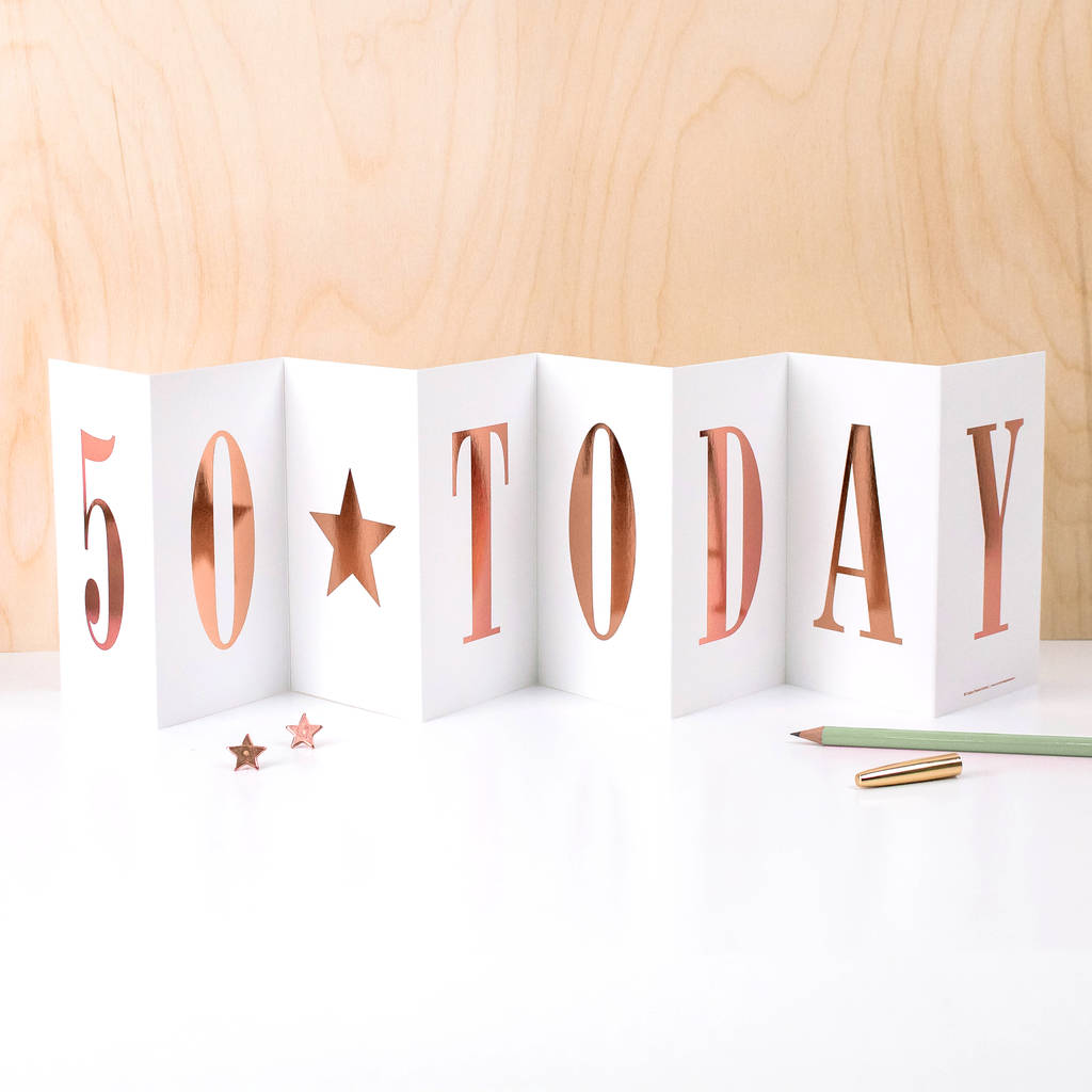 Personalised 50th Birthday Gift Boxed Card By Coulson Macleod