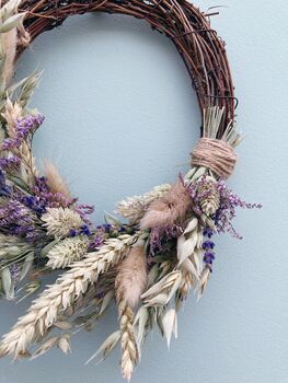 Small Natural Dried Lavender Wreath, 3 of 5