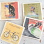 Set Of Four Ceramic Tour De France Cycling Coasters, thumbnail 3 of 9