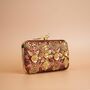 Leela Deep Red Clutch With Bird Clasp, thumbnail 4 of 4