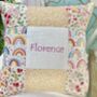 Rainbows And Buttercups Name Cushion, thumbnail 7 of 7