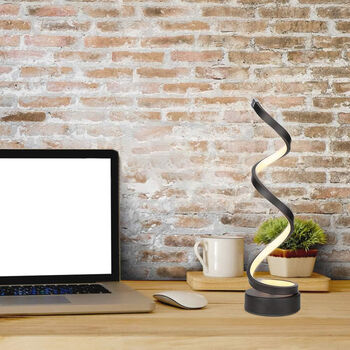 Minimalist LED Table Lamp Spiral Curved Desk Lamp, 7 of 9