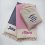 Personalised Cotton Throws, Birthday Gift, thumbnail 2 of 12