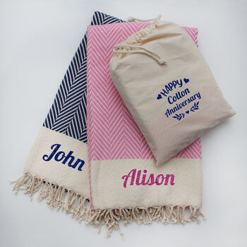 Personalised Cotton Throws, Birthday Gift, 2 of 12