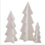 Set Of Three White Ceramic Christmas Tree Decorations, thumbnail 2 of 2