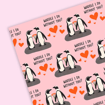 Anniversary Wrapping Paper | Love | Penguin Gift Wrap, 6 of 6