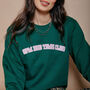 9 Pm Bedtime Club Slogan Sweatshirt, thumbnail 4 of 5