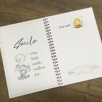 Personalised Memory Book Milestones 1st Year Journal, 11 of 12