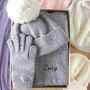 Personalised Cashmere Wool Scarf, Hat And Gloves Gift Set, thumbnail 1 of 8