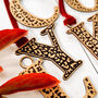 Monogram Leopard Print Wooden Decoration, thumbnail 3 of 8