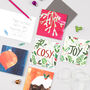 Pink Mistletoe Christmas Card, thumbnail 2 of 10