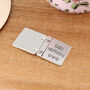 Godmother Keepsake Christening Gift Pewter Mini Folding Card, thumbnail 6 of 7
