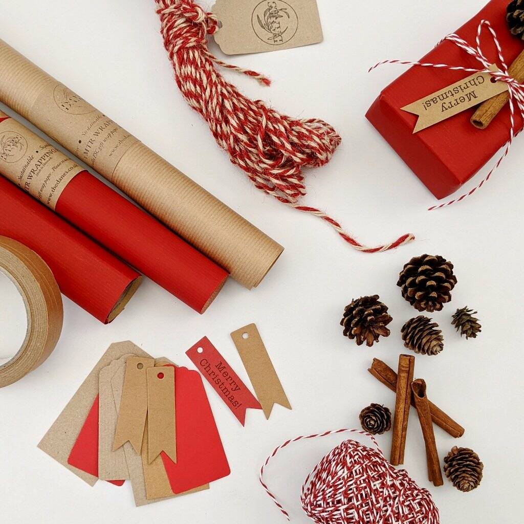 100% Recyclable Brown Kraft Wrapping Paper, 10m By The Danes
