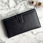Women's Rfid Secure Large Black Leather Purse, thumbnail 3 of 5
