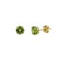 9ct Solid Gold Peridot Stud Earrings, thumbnail 3 of 3