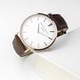 Men's Modern Vintage Personalised Leather Watch, thumbnail 1 of 12