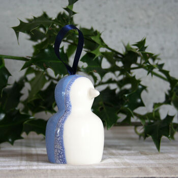 Porcelain Penguin Christmas Tree Decoration, 3 of 4