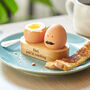 Personalised Solid Oak Double Egg Cup, thumbnail 1 of 11