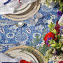 Elizabeth Blue And White Block Print Tablecloth, thumbnail 7 of 10