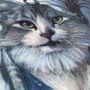 Pillow Cover Sultan's Cat Themed Painting, thumbnail 2 of 7