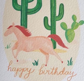 Horse Happy Birthday Card, 3 of 7