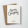 Set Of Three Personalised Letterpress Chrismas Cards, thumbnail 5 of 7