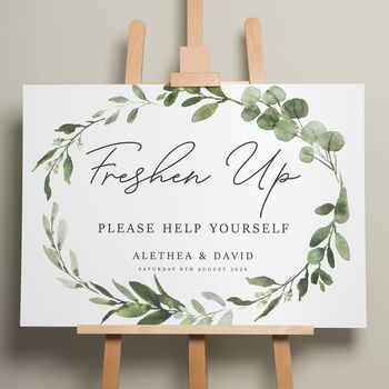 Foliage Wedding Menu Sign 'Alethea', 6 of 9