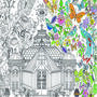 Garden Glasshouse Colouring In Poster, thumbnail 3 of 3