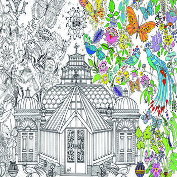 Garden Glasshouse Colouring In Poster, 3 of 3