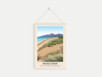 Lecale Coast Aonb Travel Poster Art Print, 6 of 8