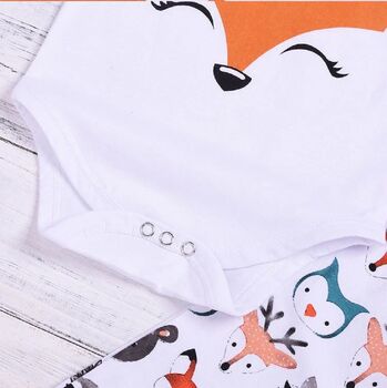 Fox Three Piece Baby Todler Outfit, 6 of 6