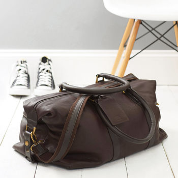 Anthony Handmade Leather Weekend Holdall, 4 of 12